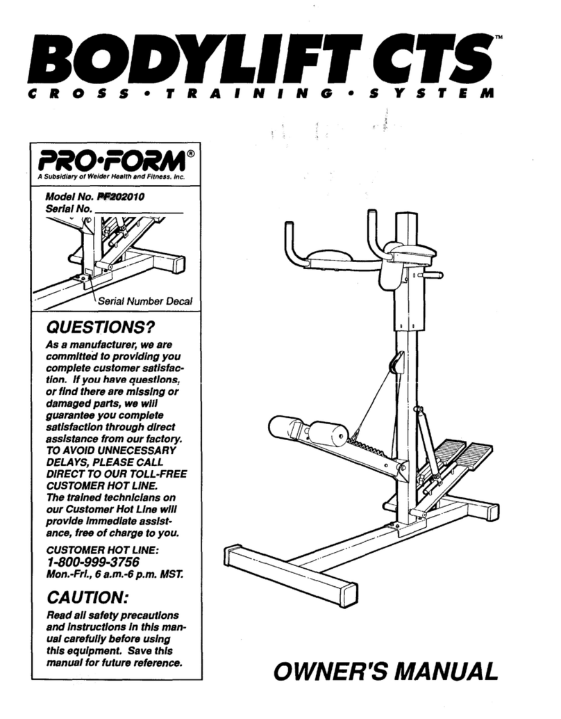 Pro-Form PF202010 Manuel utilisateur