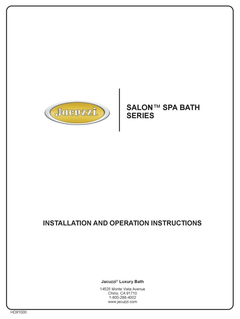 Jacuzzi SALON SPA BATH SERIES Manuel utilisateur