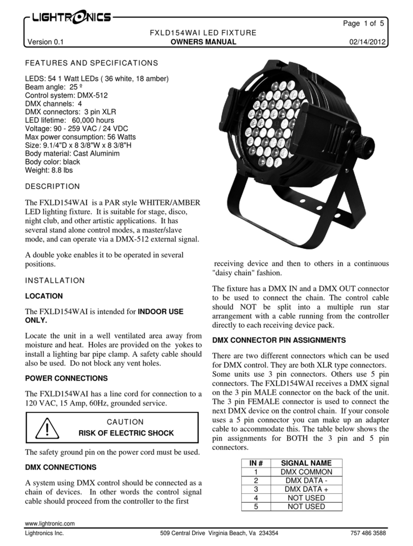 Lightronics FXLD154WAI Manuel utilisateur