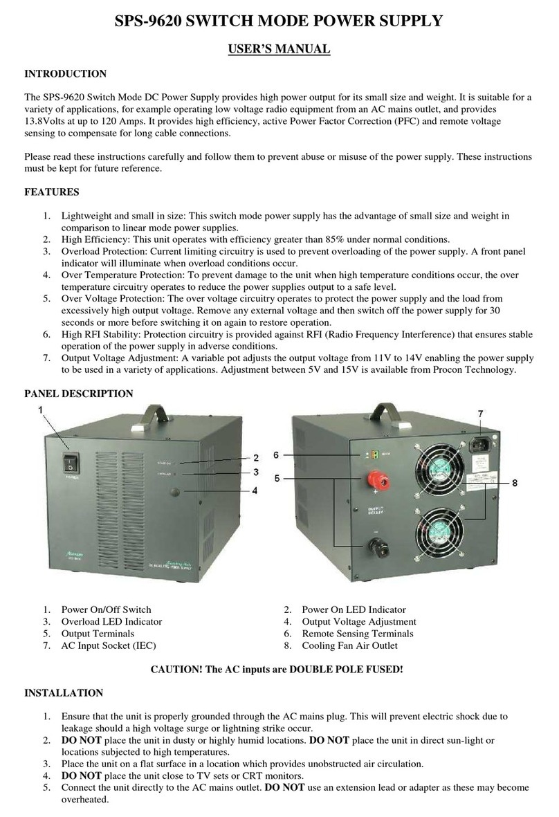 Procon SPS-9620 Manuel utilisateur