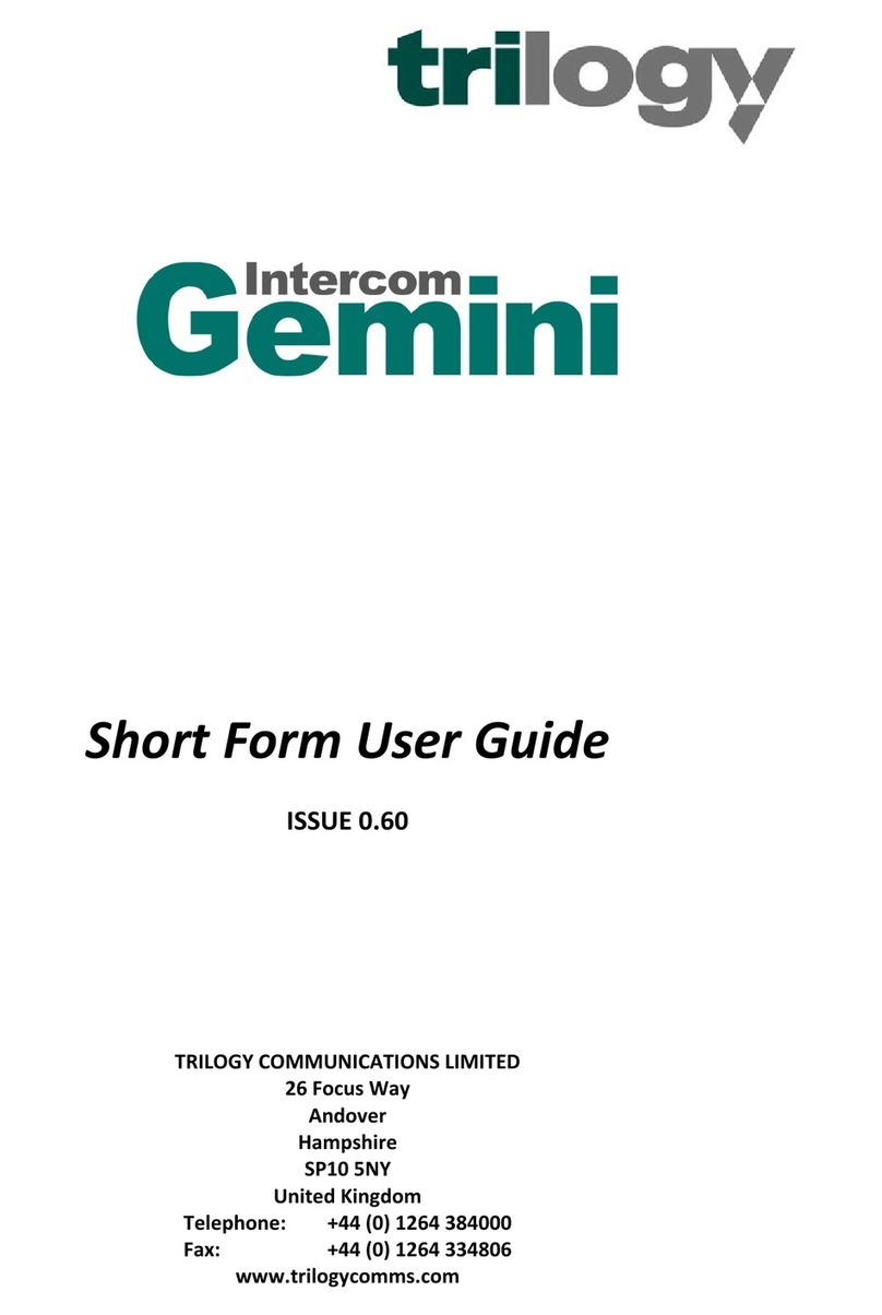 Trilogy Communications Gemini Manuel utilisateur