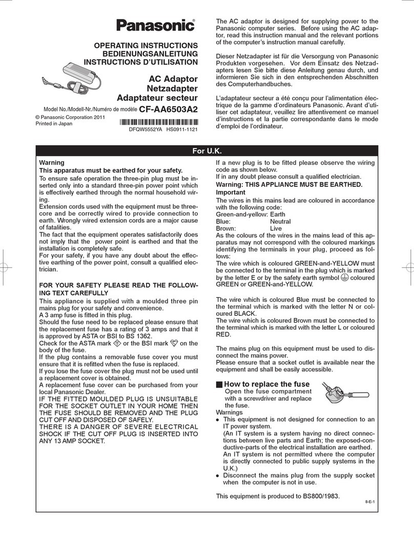Panasonic CF-AA6503A2 Manuel utilisateur