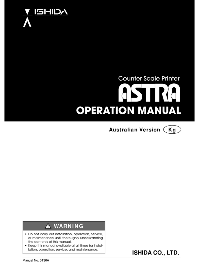 ISHIDA Astra Manuel utilisateur