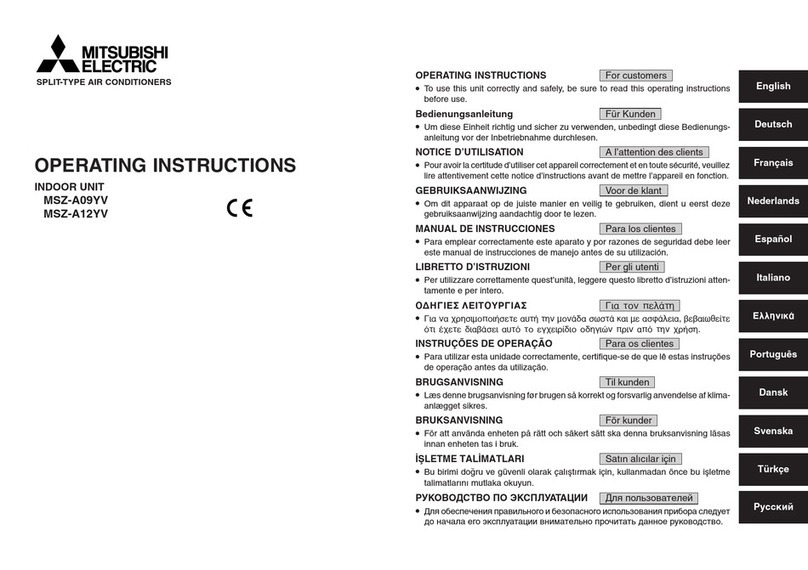 Mitsubishi Electric MSZ-A09YV SERIES Manuel utilisateur