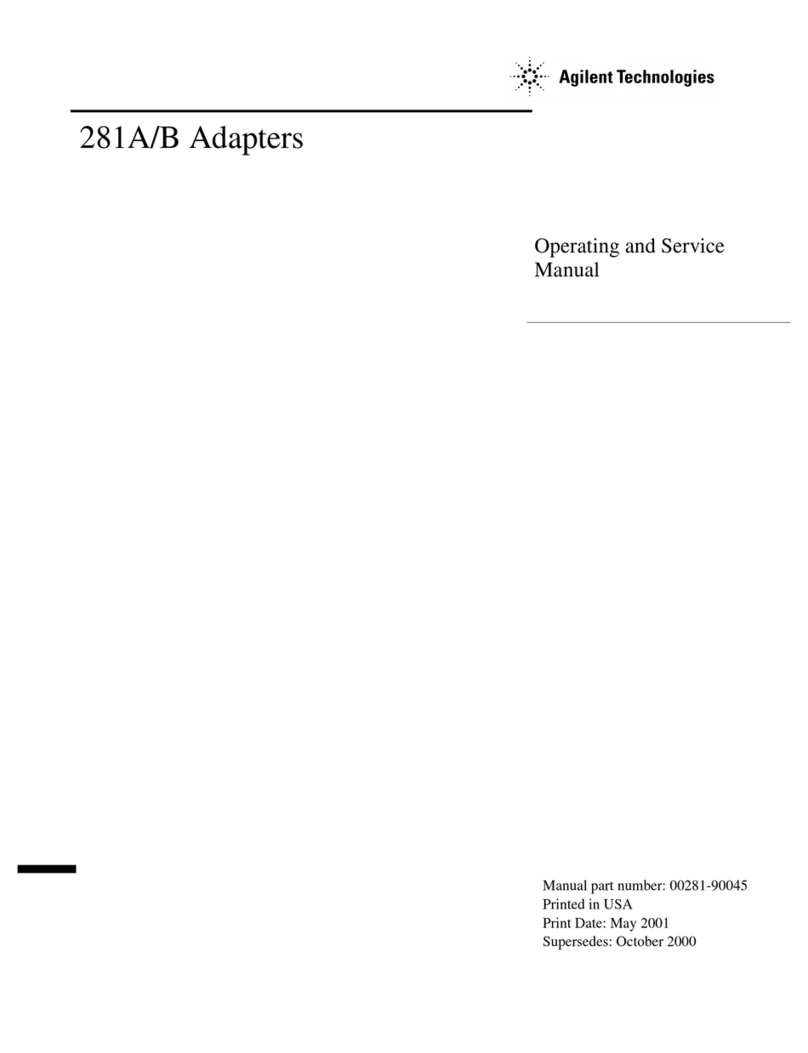 Agilent Technologies 281A Manuel de service Agilent Technologies 281A Manuel de service
