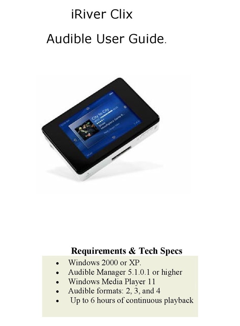 IRiver CLIX Manuel utilisateur