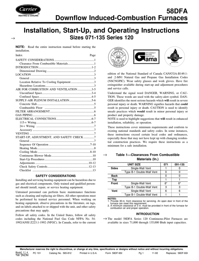 Carrier 58DFA Instructions et recettes
