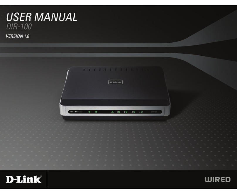 D-Link Ethernet Broadband Router DIR-100 Manuel utilisateur