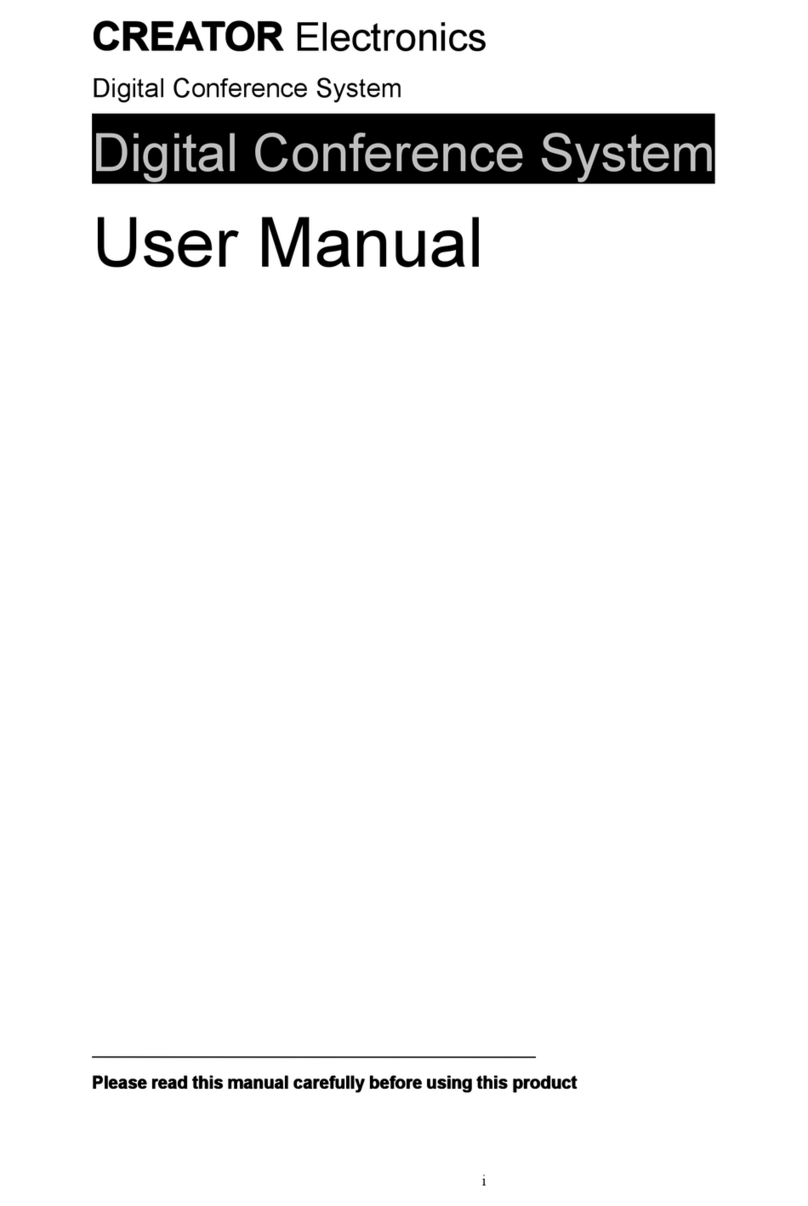Creator Electronics Digital Conference System Manuel utilisateur Creator Electronics Digital Conference System Manuel utilisateur