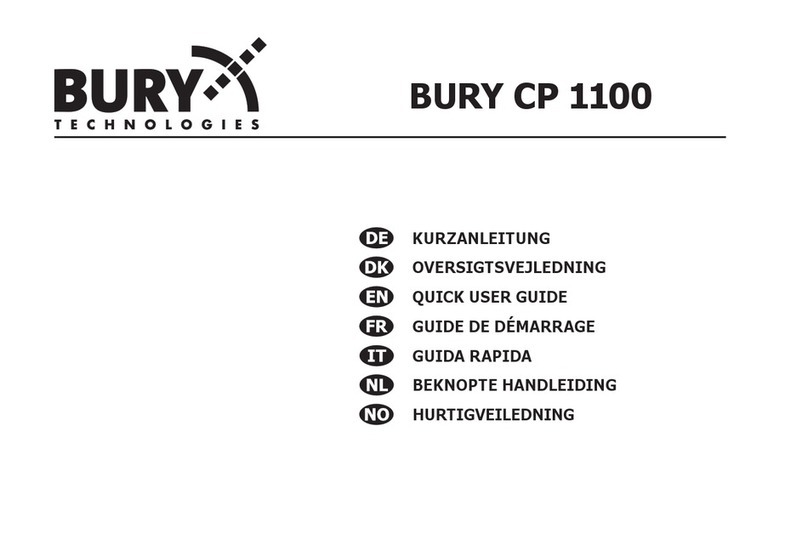 BURY CP 1100 Manuel d'instructions
