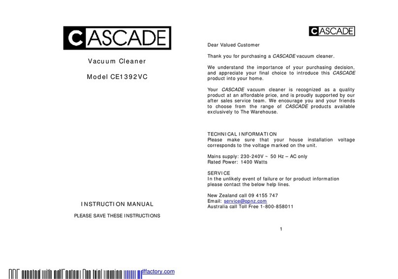 Cascade CE1392VC Manuel utilisateur