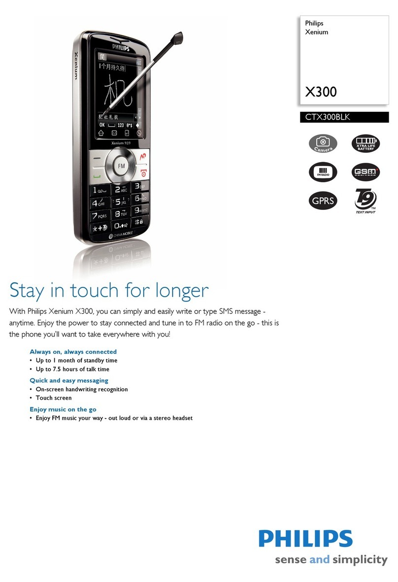 Philips Xenium CTX300BLK Manuel utilisateur Philips Xenium CTX300BLK Manuel utilisateur