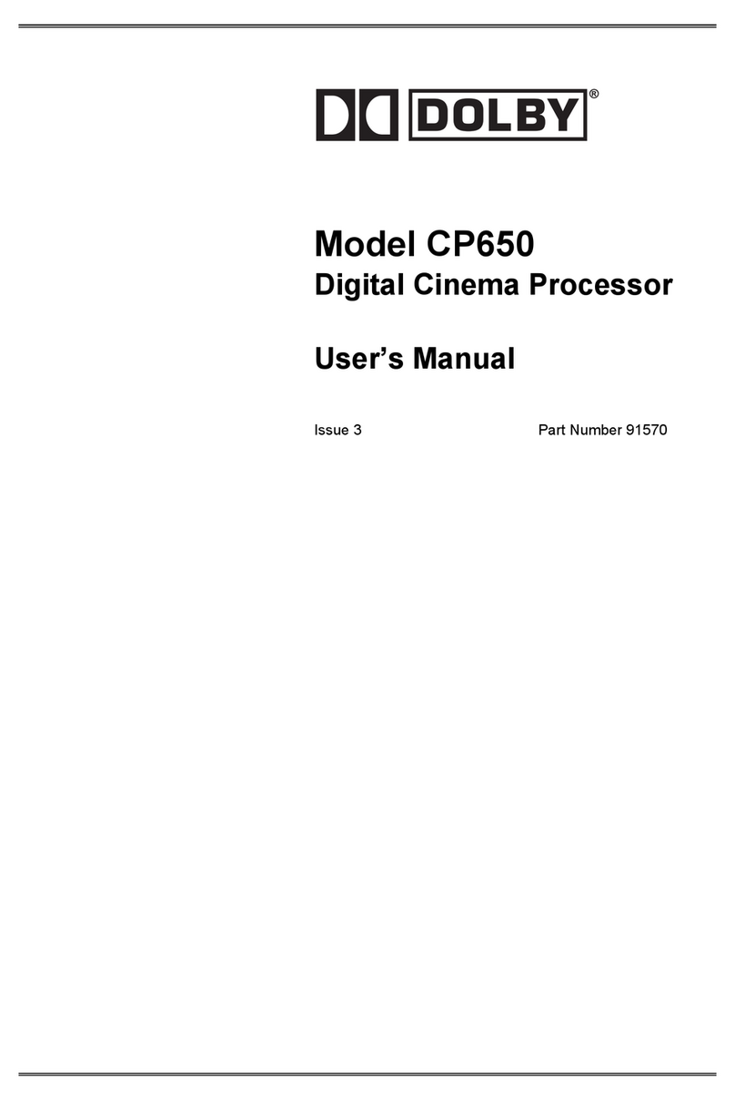 Dolby Laboratories CP650 Manuel utilisateur
