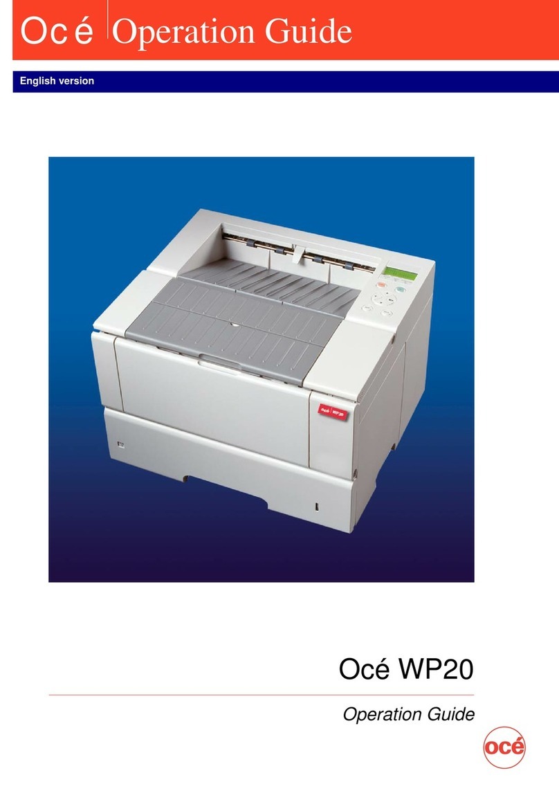 Oce WP20 Manuel utilisateur