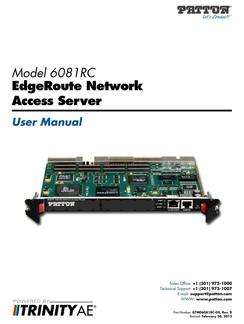 Patton EdgeRoute 6081RC Manuel utilisateur