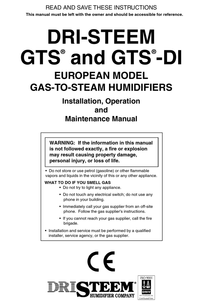 DriSteem GTS Manuel utilisateur