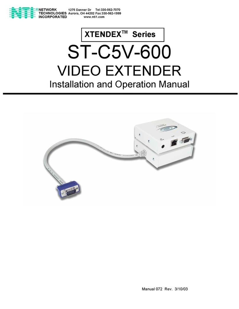 Network Technologies XTENDEX ST-C5V-600 Manuel utilisateur