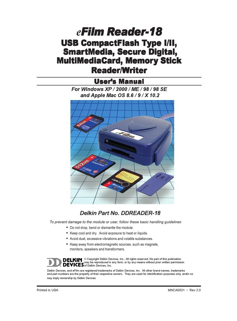 Delkin Devices eFilm Reader-18 Manuel utilisateur