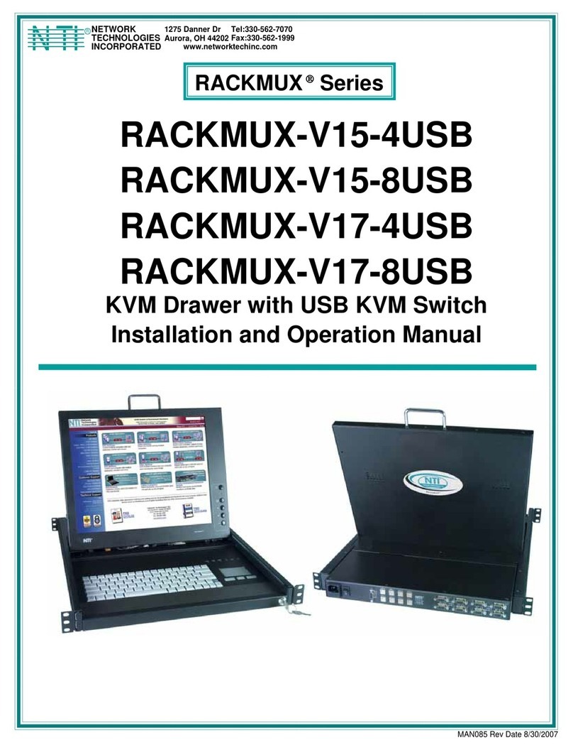 Network Technologies RACKMUX-V15-4USB Manuel utilisateur