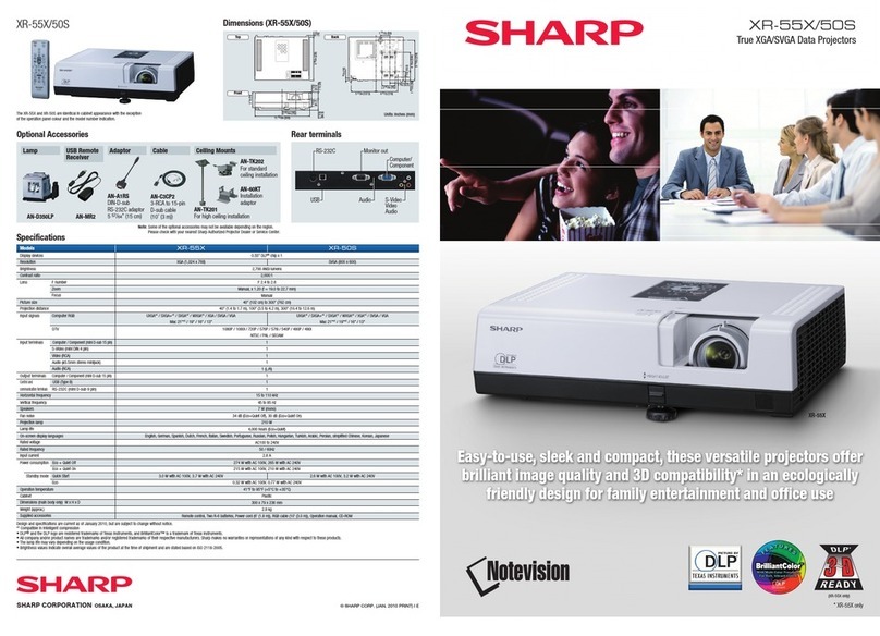 Sharp Notevision XR-55X Manuel utilisateur