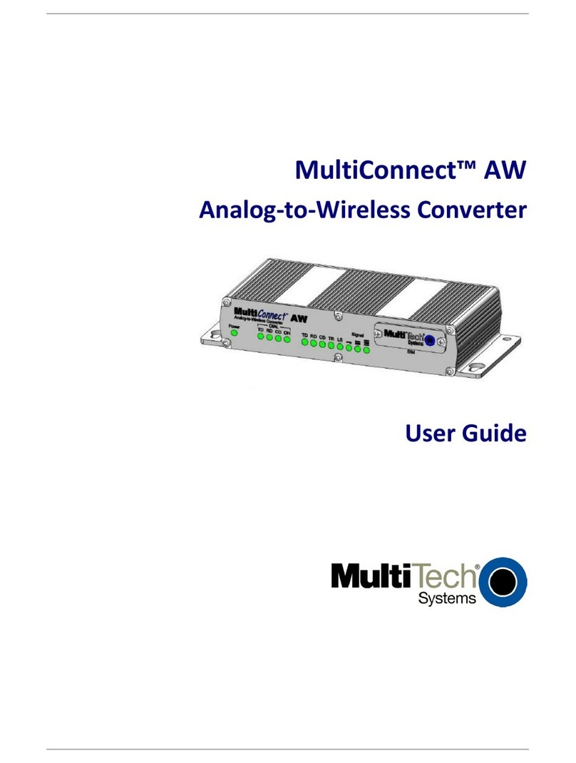 Multitech MultiConnect AW Manuel utilisateur