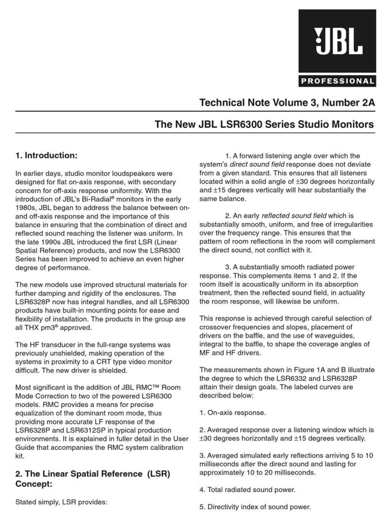 JBL LSR6300 Series Mode d’emploi JBL LSR6300 Series Mode d’emploi