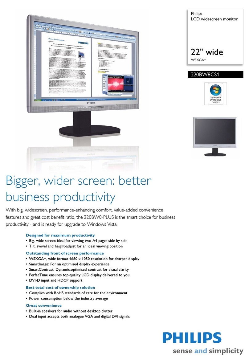 Philips 220BW8CS1 Manuel utilisateur