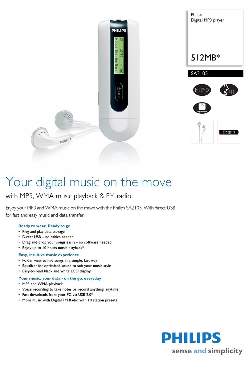 Philips SA2105 Manuel utilisateur