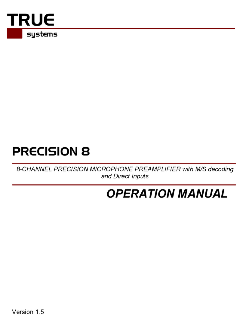 True PRECISION 8 Manuel utilisateur