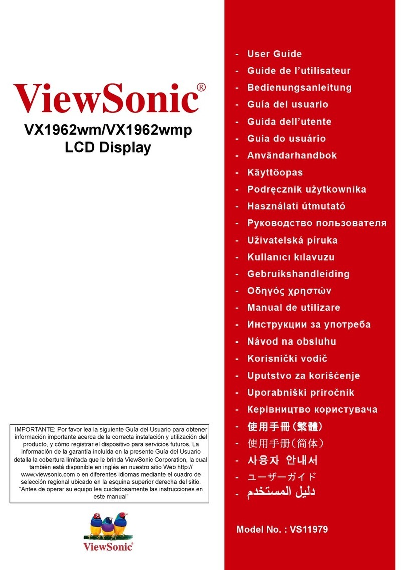 ViewSonic VX1962wm - 19" LCD Monitor Guide de démarrage rapide