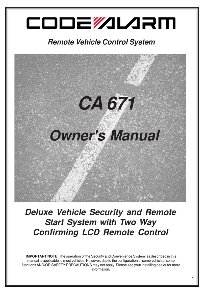 Code Alarm CA 671 Manuel utilisateur