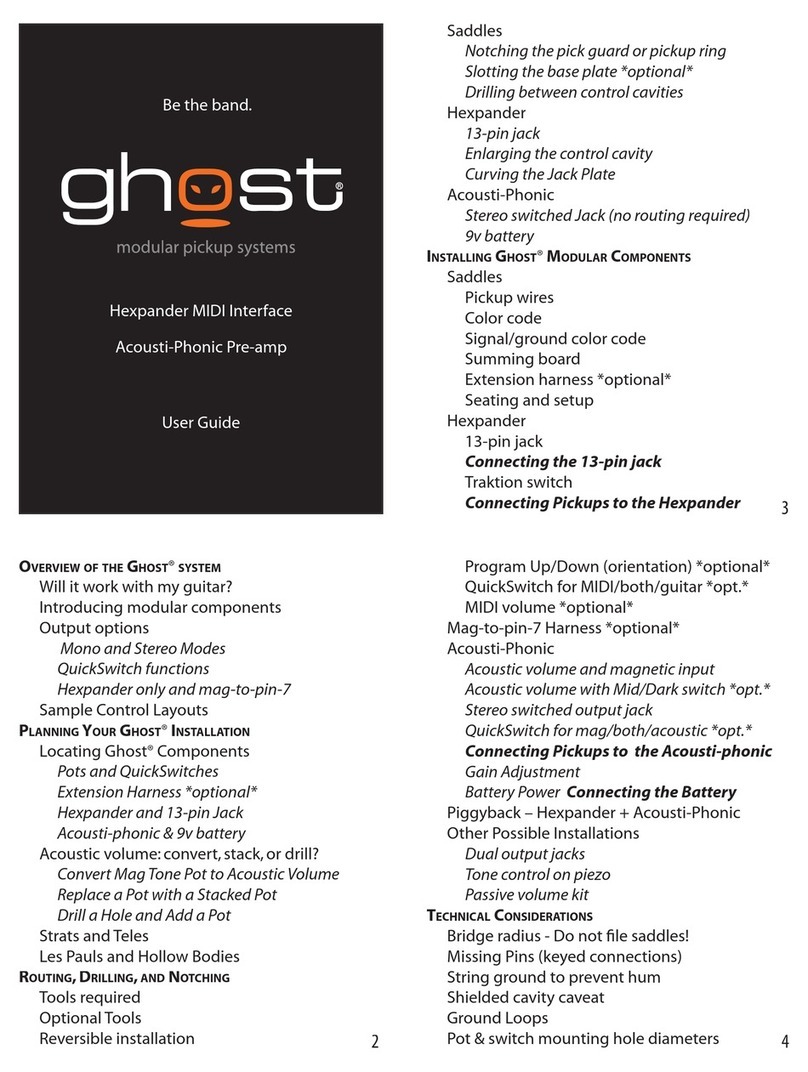 Graphtech Ghost Manuel utilisateur
