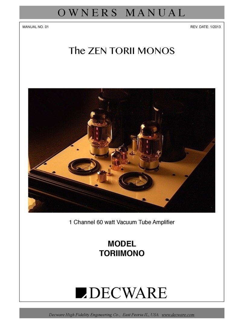 Decware TORIIMONO Manuel utilisateur