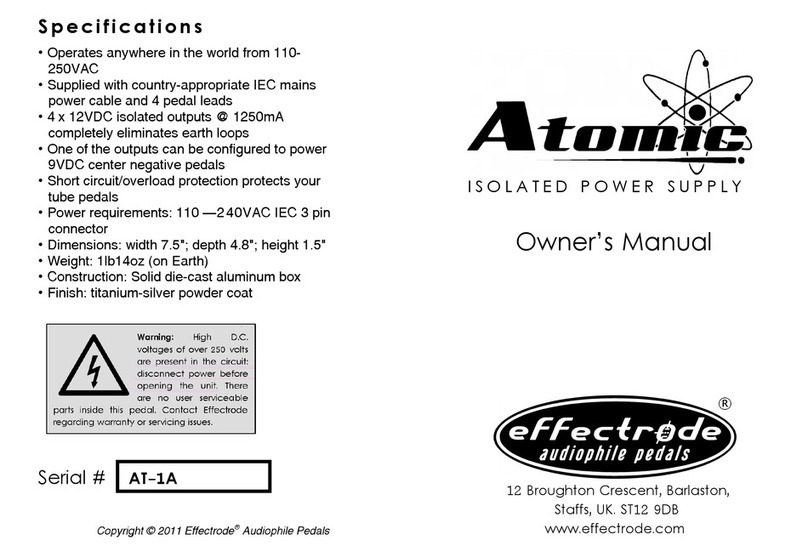 Effectrode Atomic Manuel utilisateur