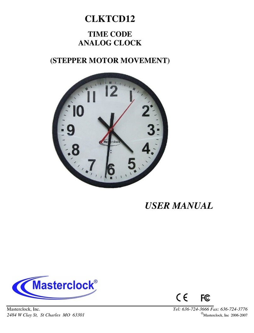 Masterclock CLKTCD12 Manuel utilisateur Masterclock CLKTCD12 Manuel utilisateur