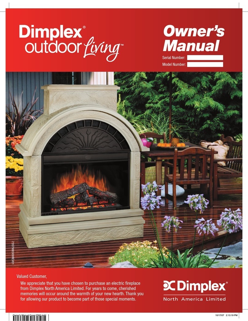 Dimplex 30" FIREPLACE Manuel utilisateur