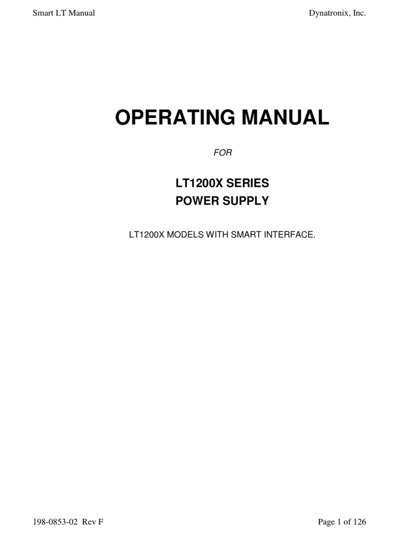 Dynatronix LT1200X SERIES Manuel utilisateur
