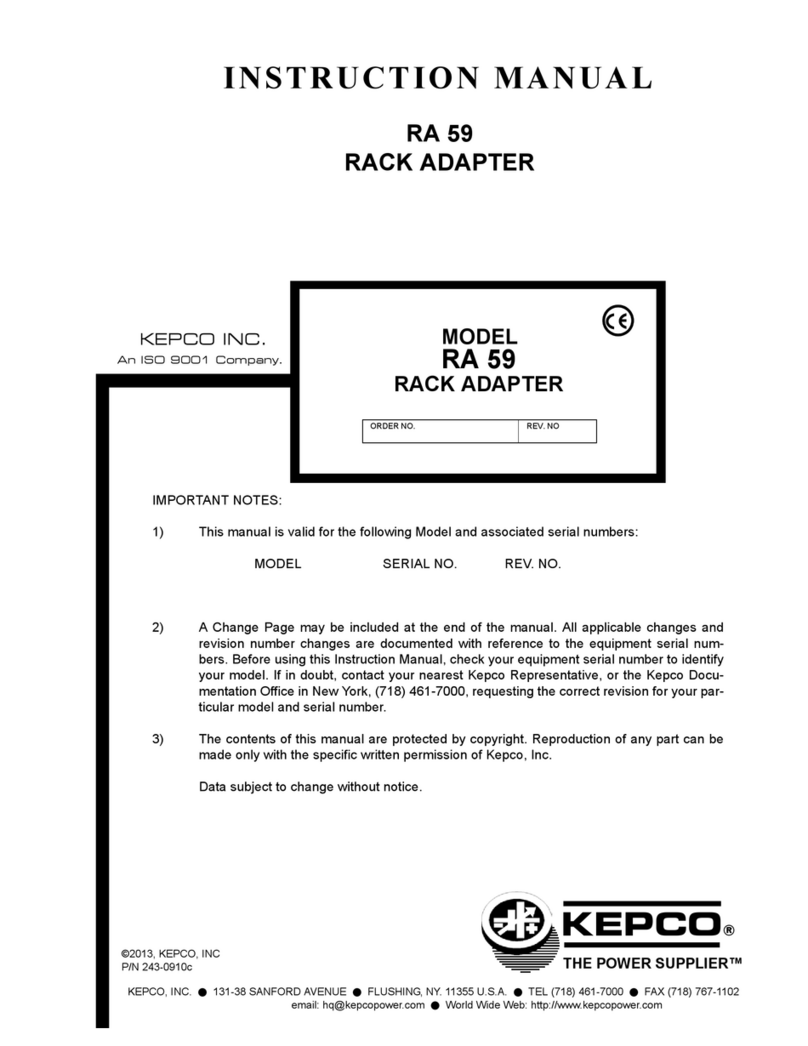 KEPCO RA 59 Manuel utilisateur