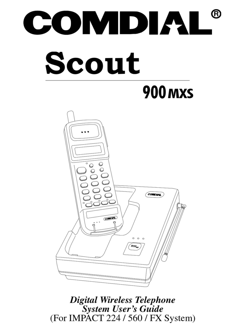 Comdial Scout 900MXS Manuel utilisateur Comdial Scout 900MXS Manuel utilisateur