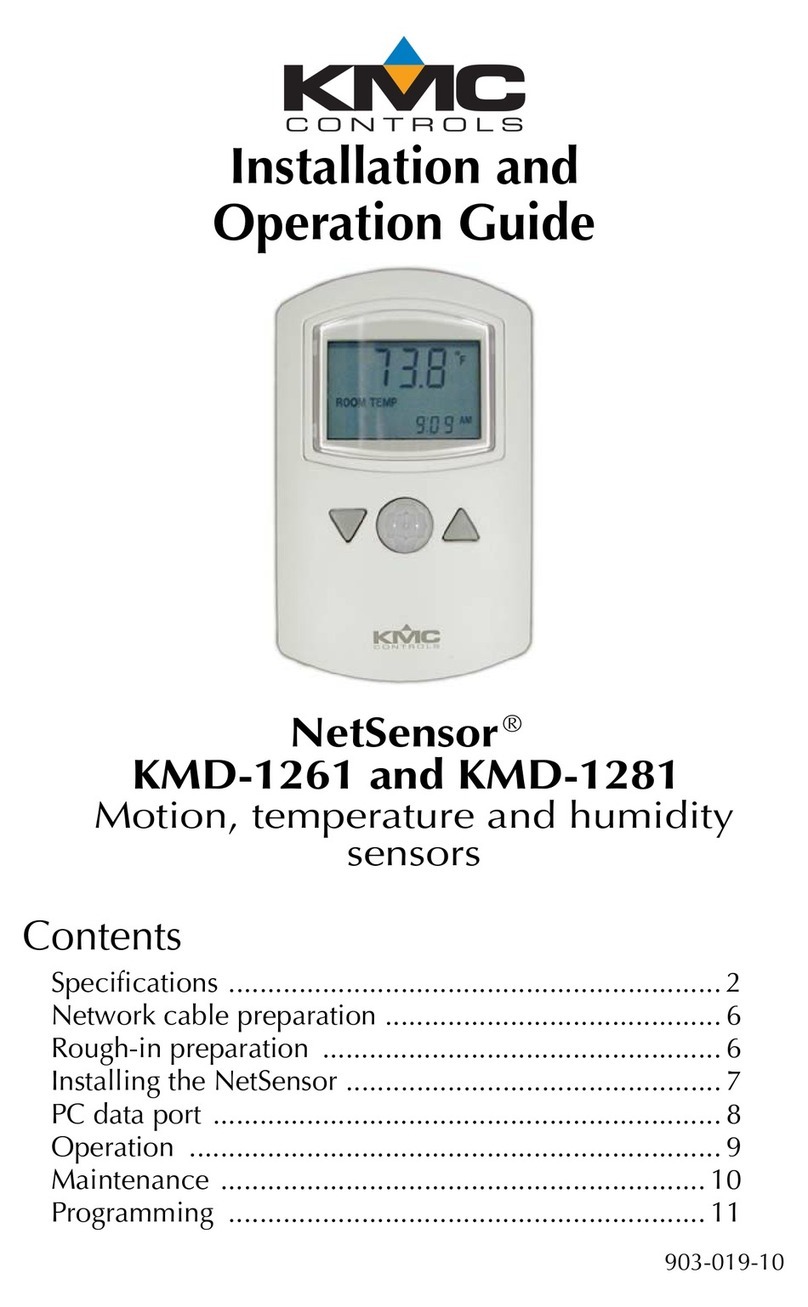 KMC Controls NetSensor KMD-1261 Mode d'emploi