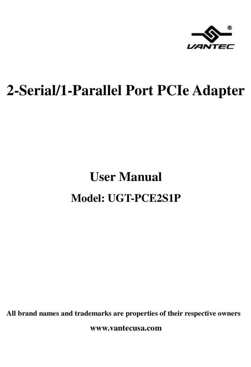 Vantec UGT-PCE2S1P Manuel utilisateur Vantec UGT-PCE2S1P Manuel utilisateur