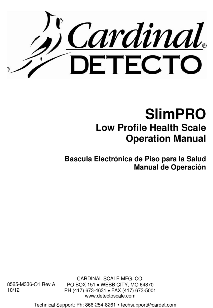 Cardinal Detecto SlimPRO Manuel utilisateur