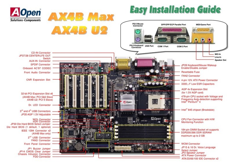 AOpen AX4B Max Fiche technique
