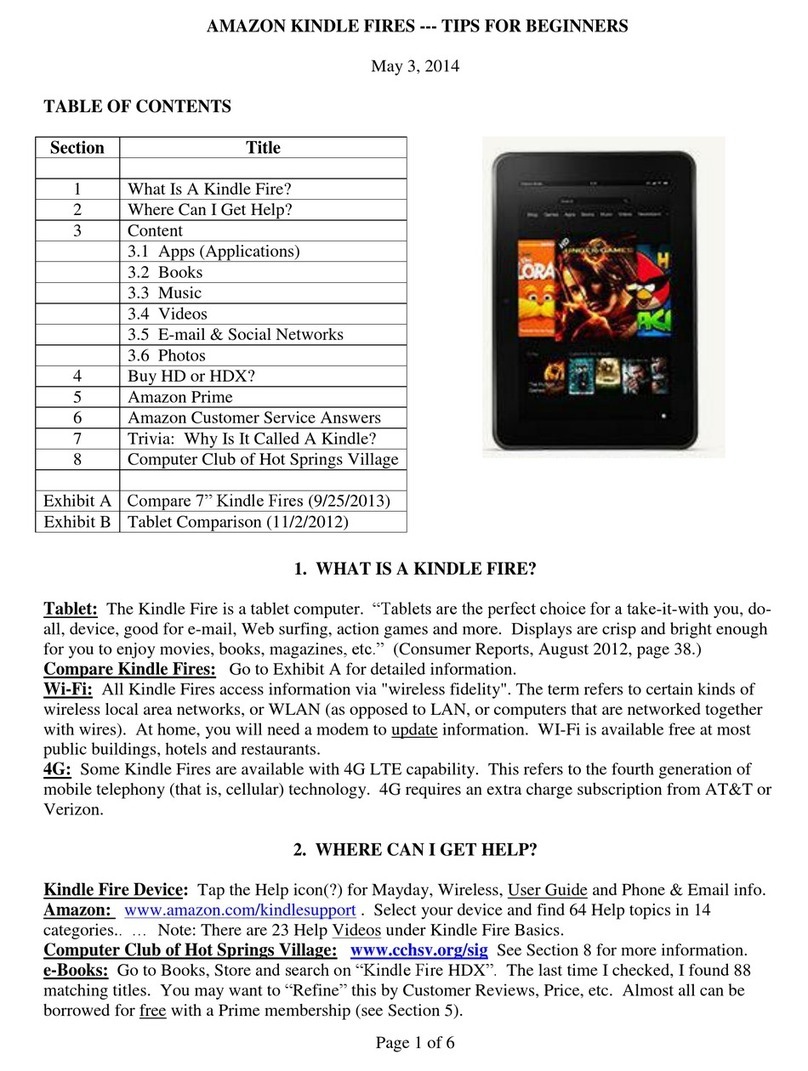 Amazon Kindle Fire Manuel utilisateur