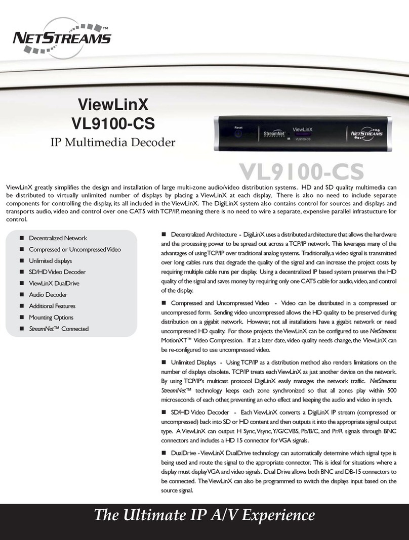 Netstreams ViewLinX VL9100-CS Manuel utilisateur