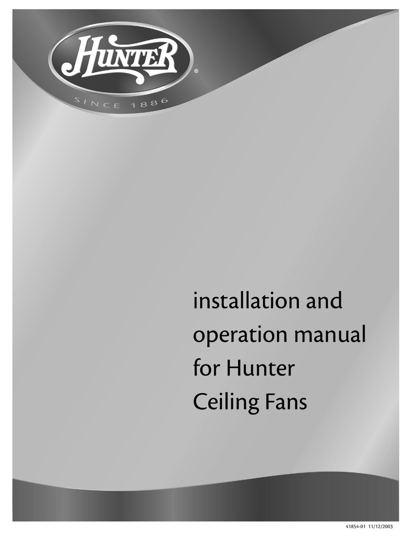 Hunter Hunter Ceiling fans Manuel utilisateur