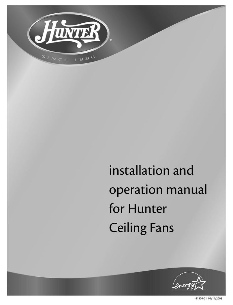 Hunter Hunter Ceiling Fan Manuel utilisateur