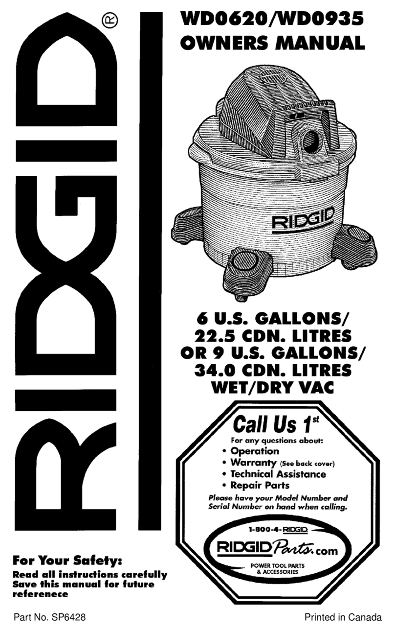RIDGID WD0620 Manuel utilisateur