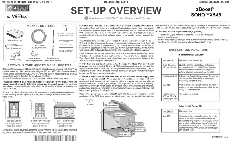 Wi-Ex Metro YX540 Guide d'installation Wi-Ex Metro YX540 Guide d'installation