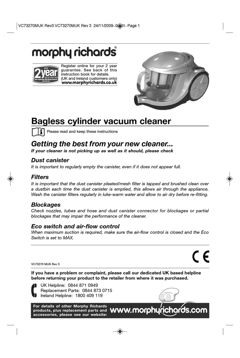 Morphy Richards VC73270MUK Manuel utilisateur